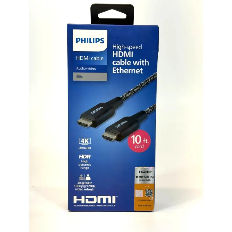 Philips 10F Elite Hdmi Cable – High-Speed With Ethernet, 4K Support 1