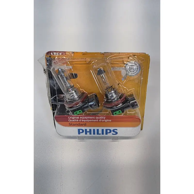 Philips H11 Halogen Headlight Bulbs – 55W Low-Beam Replacement, Direct Oe Plug-And-Play Fit 1