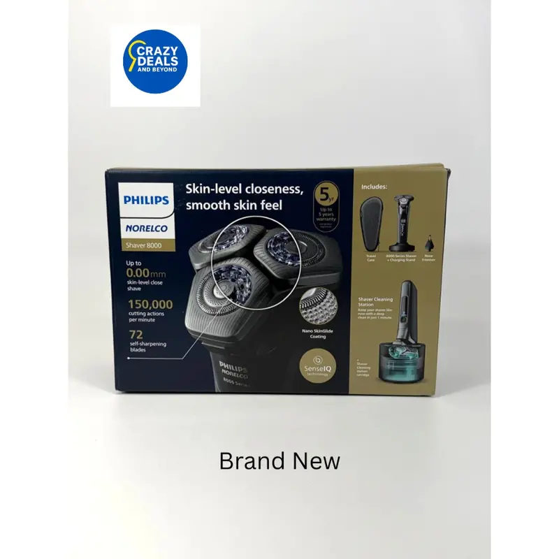 Philips Norelco 8000 Series Electric Shaver – Wet/Dry, Senseiq Technology, New 1
