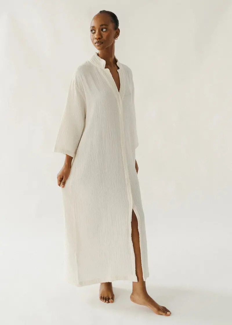 Pokoloko Crinkle Cotton Shirt Dress 1