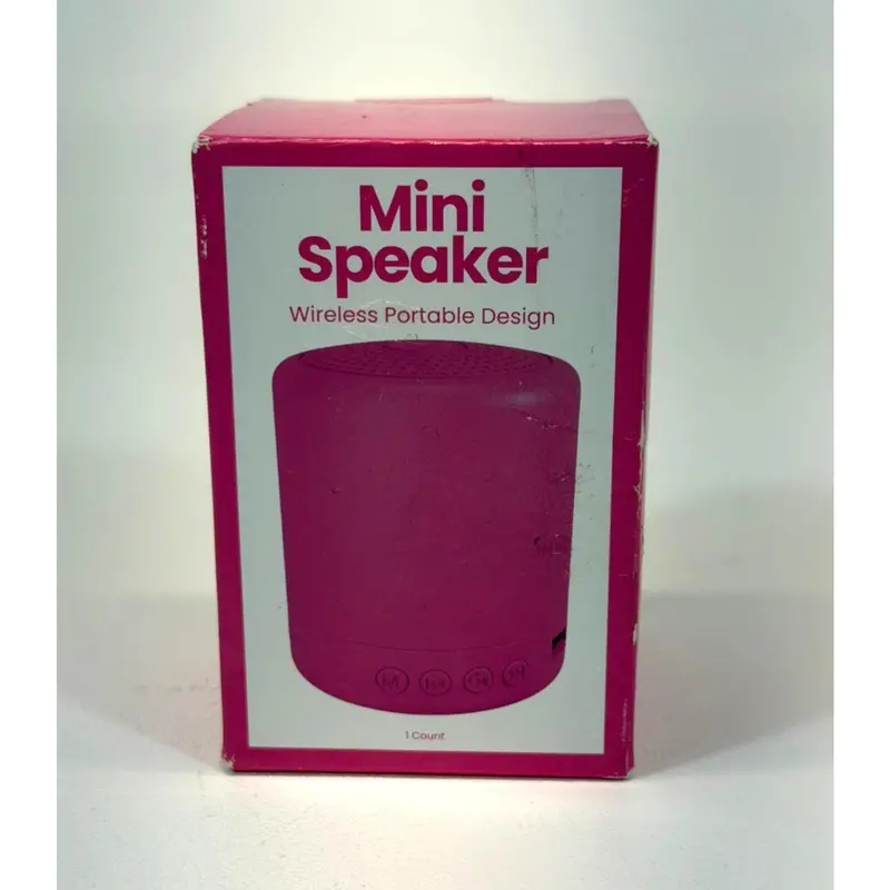 Portable Bluetooth Mini Speaker – Bubblegum Pink, Wireless, High-Fidelity Sound 1