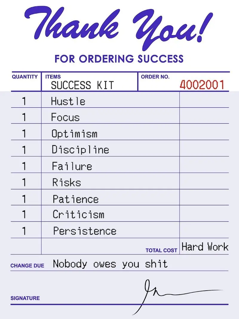 Proof Of Achievement Receipt Design 1