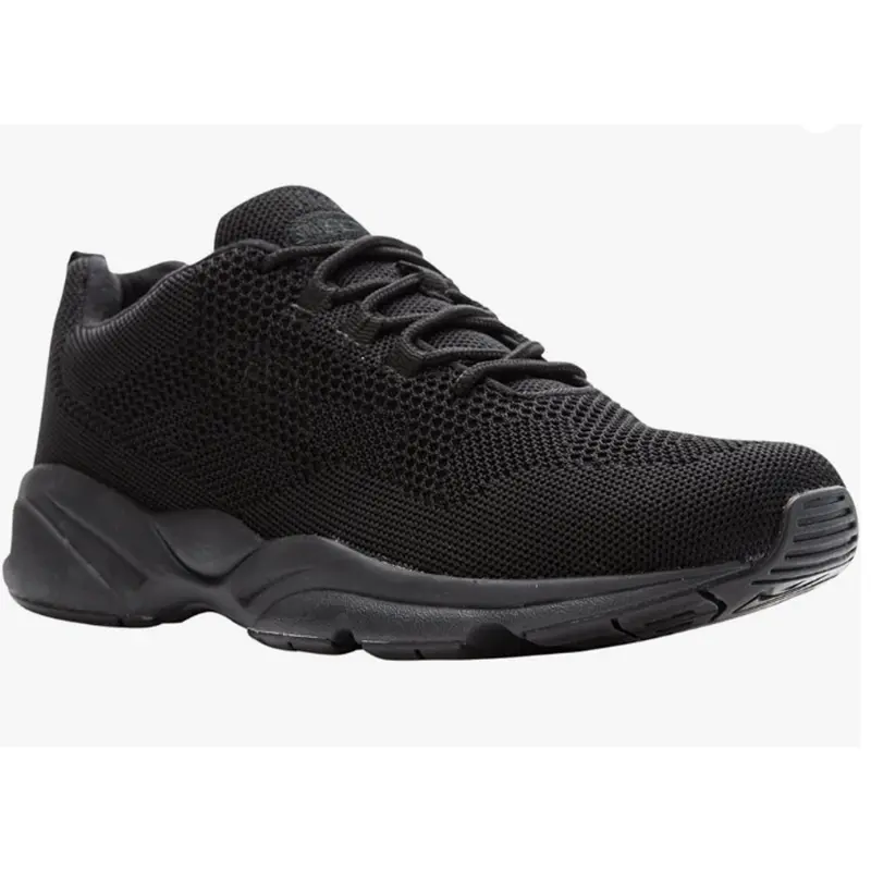 Propet Men'S Stability Fly Lace-Up Black Casual Sneakers (Style Maa032M-Blk, Size 10) 1