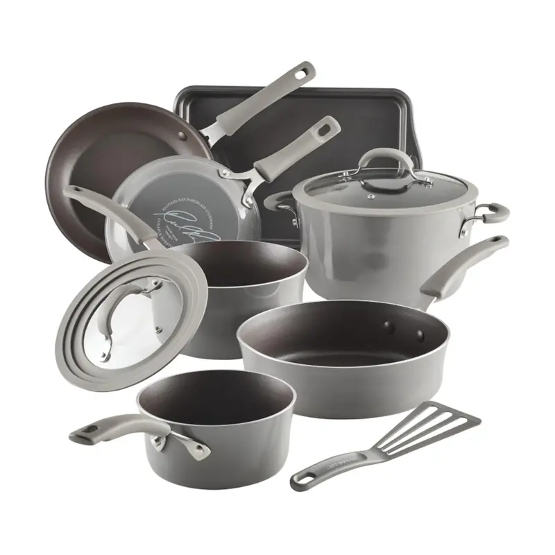 Rachael Ray Cucina 10-Piece Nonstick Cookware Set With Pots And Pans 1