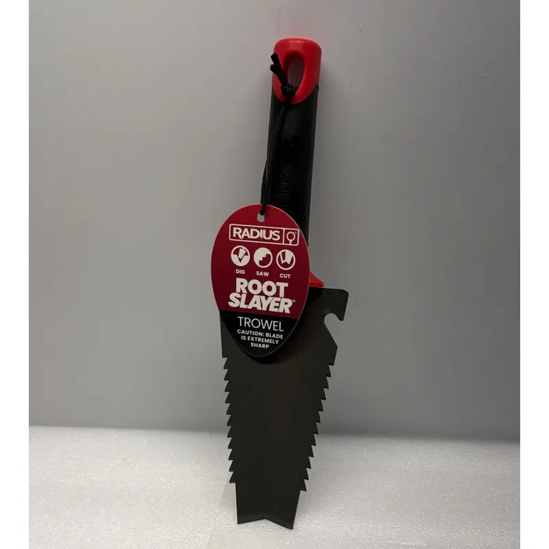 Radius Root Slayer Trowel – Ergonomic Garden Tool, Red Handle (Model 16011) 1