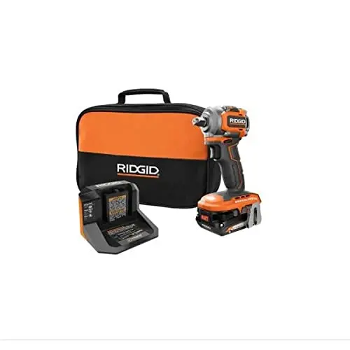 Ridgid 18V Subcompact Brushless 1/2-Inch Impact Wrench Kit With Battery, Charger & Carry Bag 1