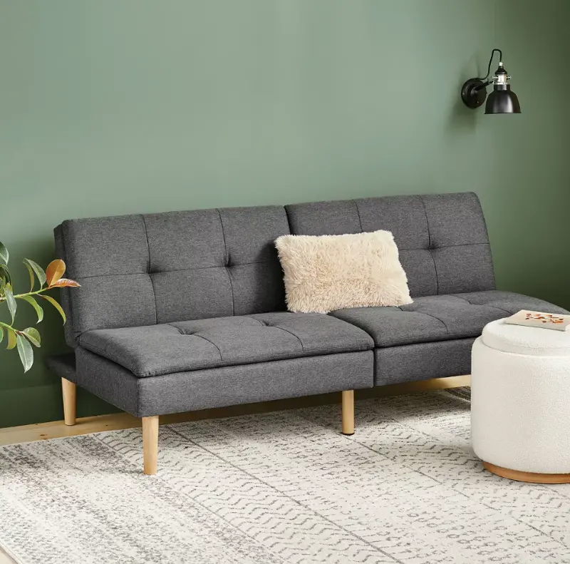 Room Essentials™ 69-Inch Tufted Futon Sofa With Modern Upholstery 1