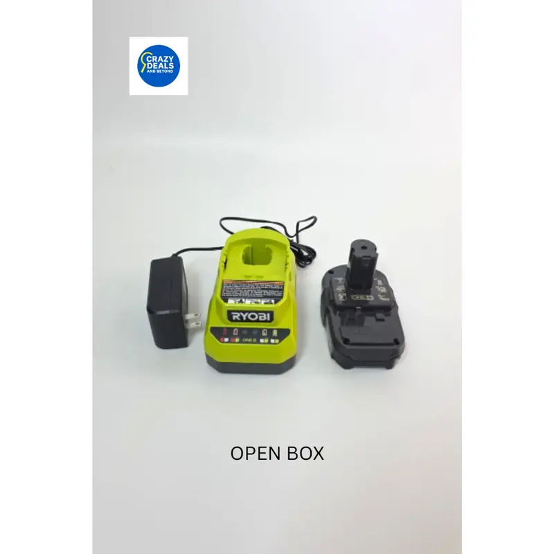 Ryobi One+ 18V 2.0 Ah Lithium-Ion Battery With Pcg002 Dual-Voltage Charger 1