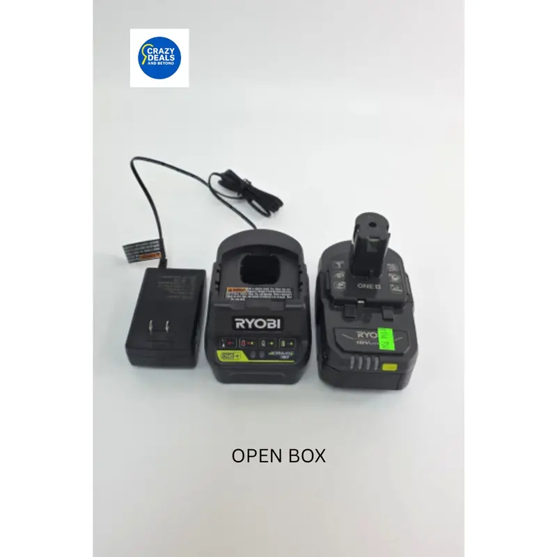 Ryobi One+ 18V 4.0 Ah Lithium-Ion Battery With P118B Fast Charger 1