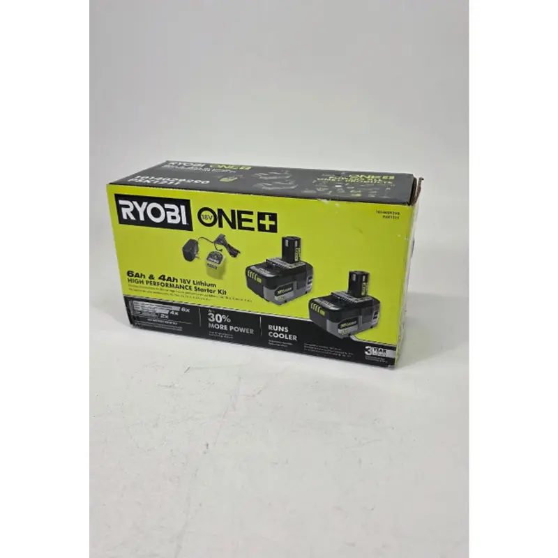 Ryobi One+ 18V Hp Starter Kit – Includes 6Ah & 4Ah Batteries (Psk1211) 1