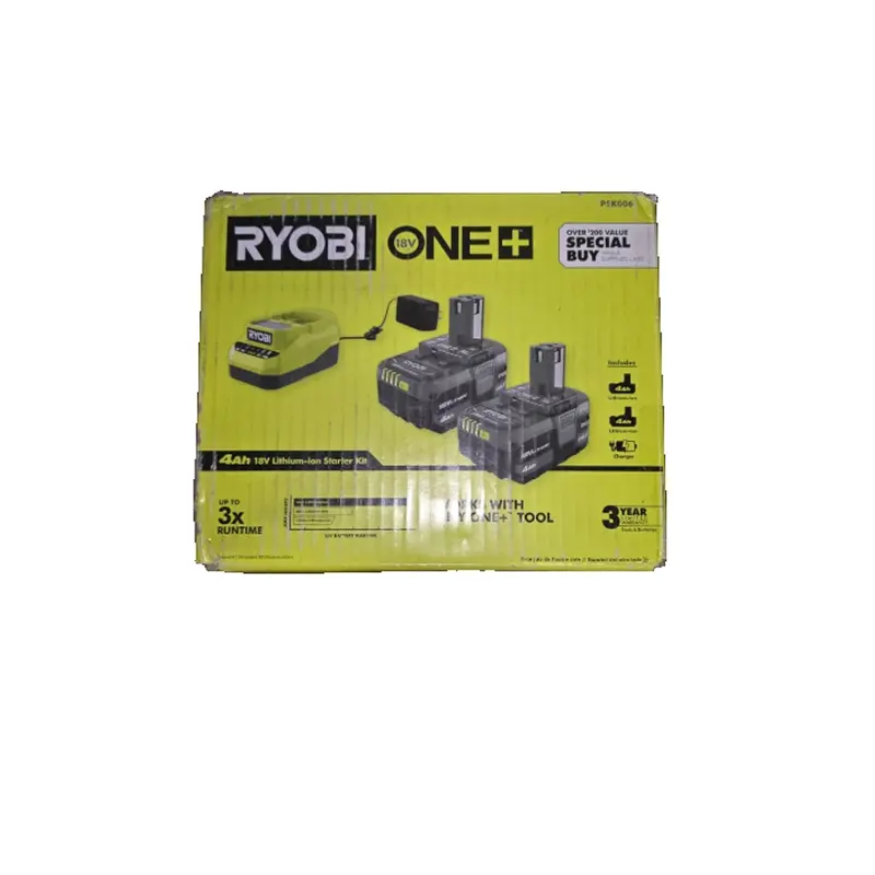 Ryobi Psk006 18V One+ Battery Kit – Includes Two 4Ah Batteries And Charger 1