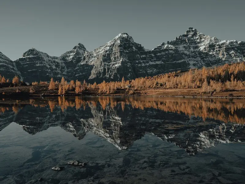 Scenic Landscape Print: Above The Larches Mountain Vista 1