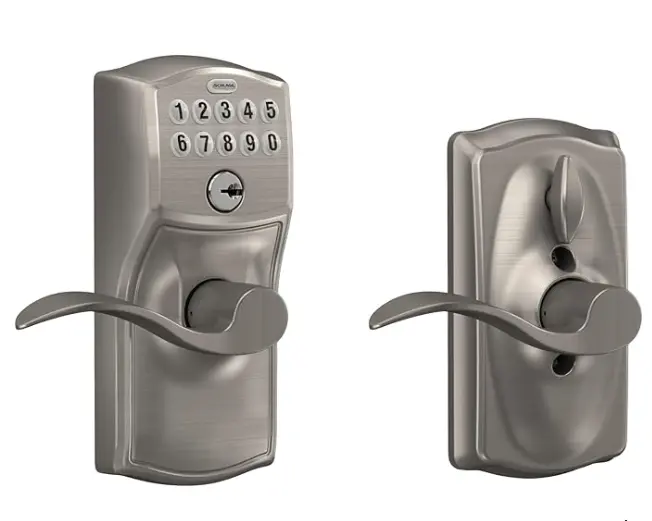 Schlage Camelot Fe595Vcam619Acc Keypad Entry Lock – Satin Nickel Finish With Flex-Lock 1