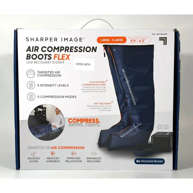 Sharper Image Flex Air Compression Boots – Large/X-Large Recovery System 1