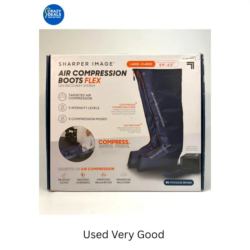 Sharper Image Flex Compression Therapy Boots – Adjustable Large/Xl Fit 1