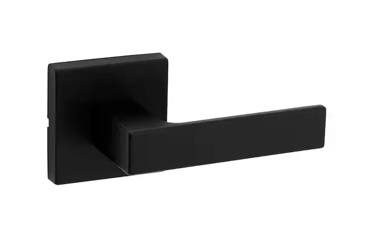 Singapore Square Hall/Closet Handle In Matte Black – Kwikset With Microban® Protection 1
