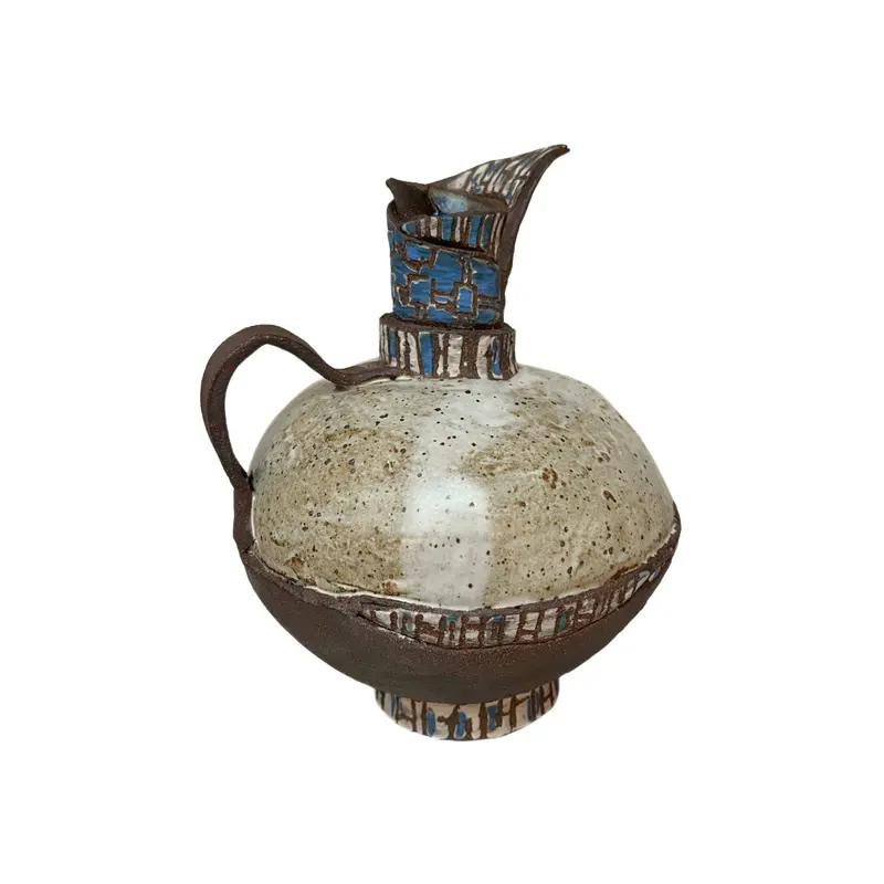 Slab-Built Sgraffito Ceramic Vessel By Sally Terrell 1