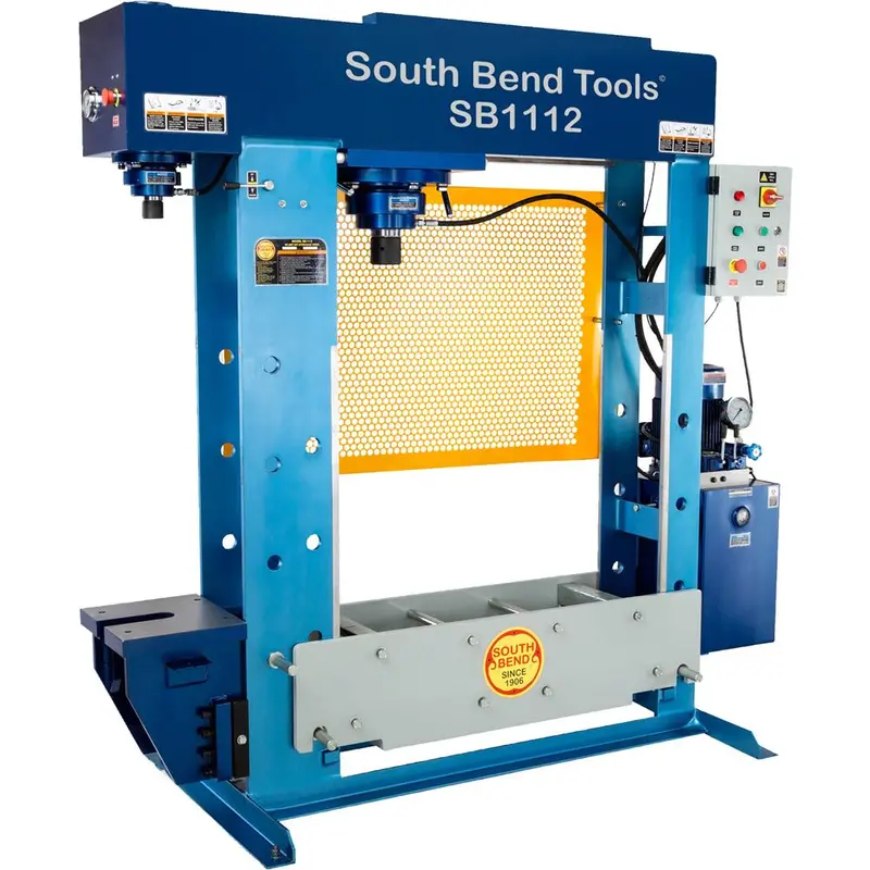 South Bend Sb1112 Dual-Station Hydraulic Press – 60-Ton & 24-Ton Capacity 1
