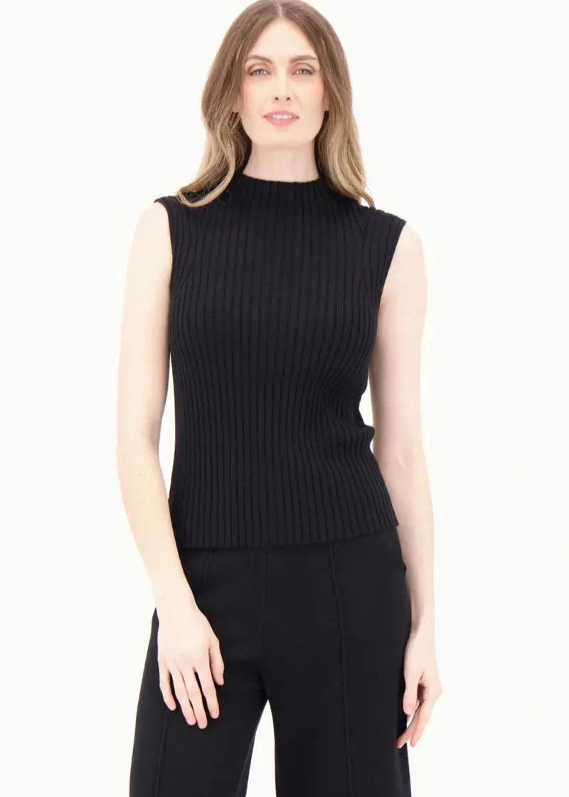 Spanner Rib-Knit Mock-Neck Tank Top – Discounted 1