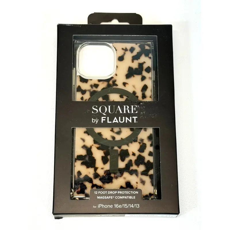Square By Flaunt Magsafe-Compatible Iphone Case – Brown Abalone Finish For Iphone 16E/15/14/13 1