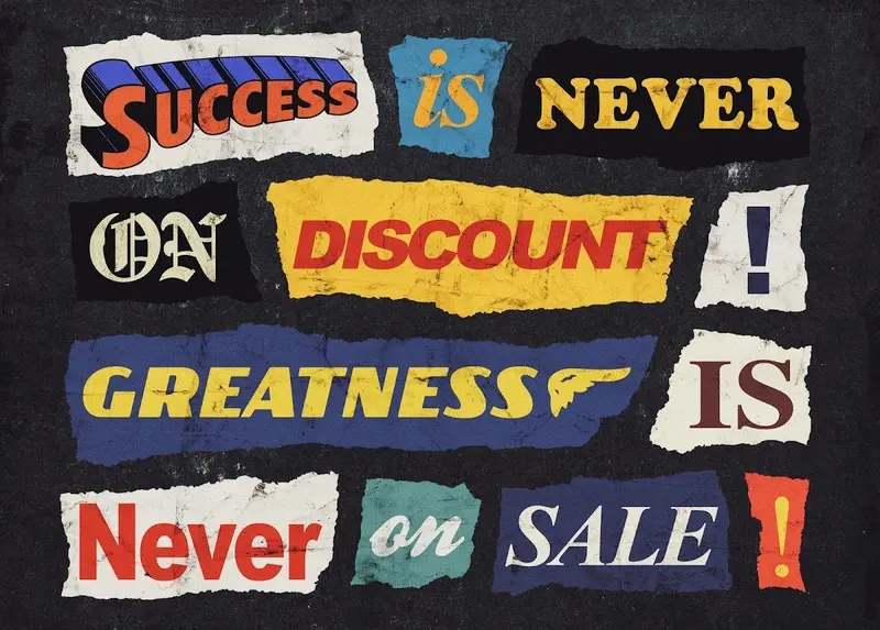 Success Is Never Discounted – Premium Achievement Concept 1