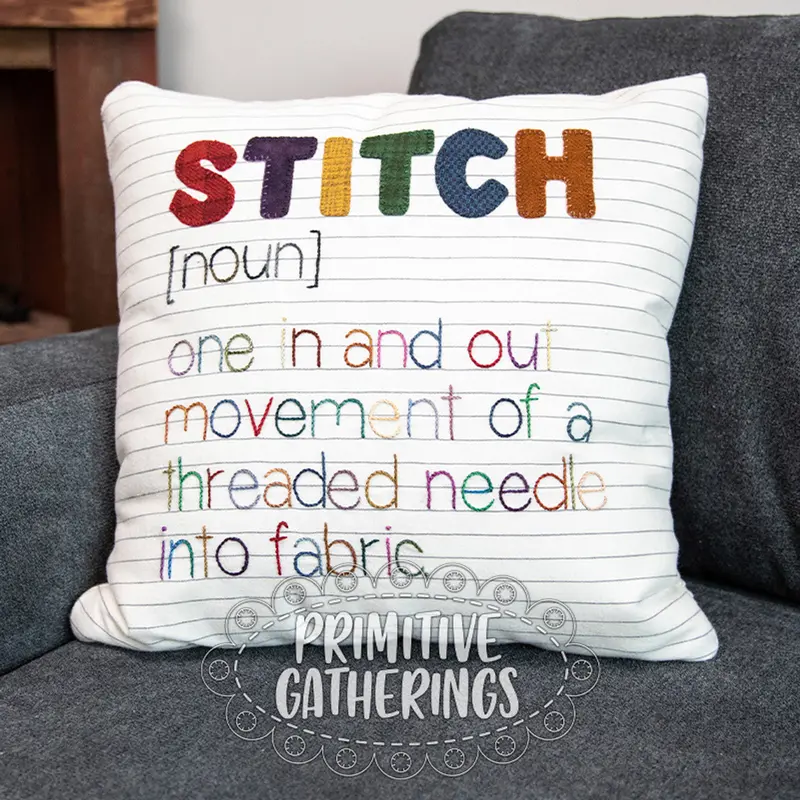 The Definition Of Stitch Decorative Pillow Kit 1