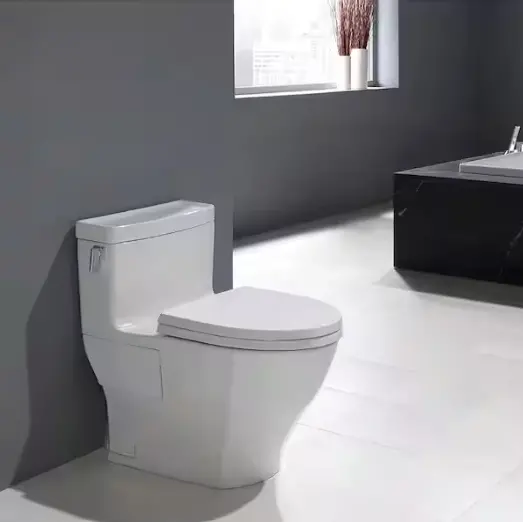 Toto Legato Elongated One-Piece Toilet – 12 In. Rough-In, 1.28 Gpf, Cotton White With Softclose Seat 1