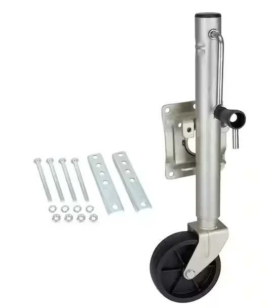 Towsmart Bolt-On Trailer Jack — 1,000-Lb Capacity, 10-Inch Lift, Side-Wind Swing-Down Design 1