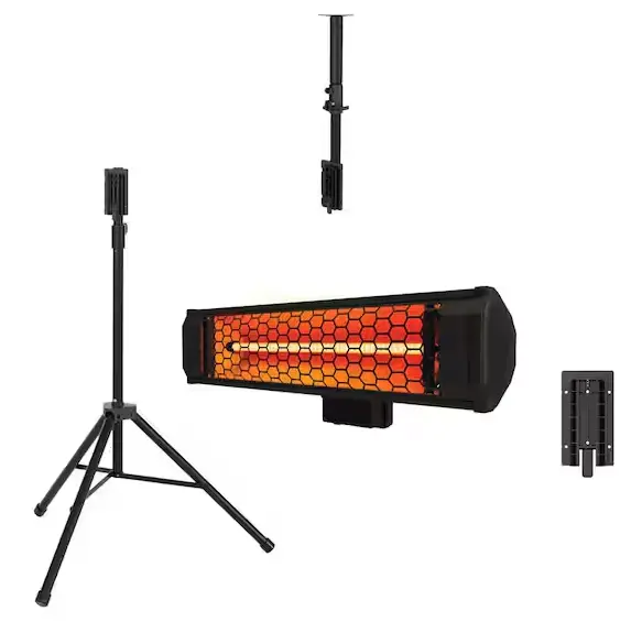Tradesman 1500W Quartz Infrared Heater – Indoor/Outdoor, Tripod & Wall/Ceiling Mountable 1