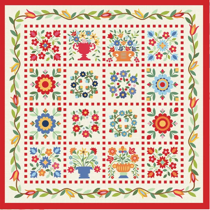 Treasure Chest Pindots Quilt Pattern 1