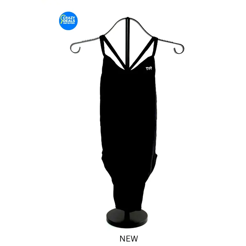 Tyr Women'S Tyreco Solid Diamondback Swimsuit – Black, Size L/36 (New With Tags) 1