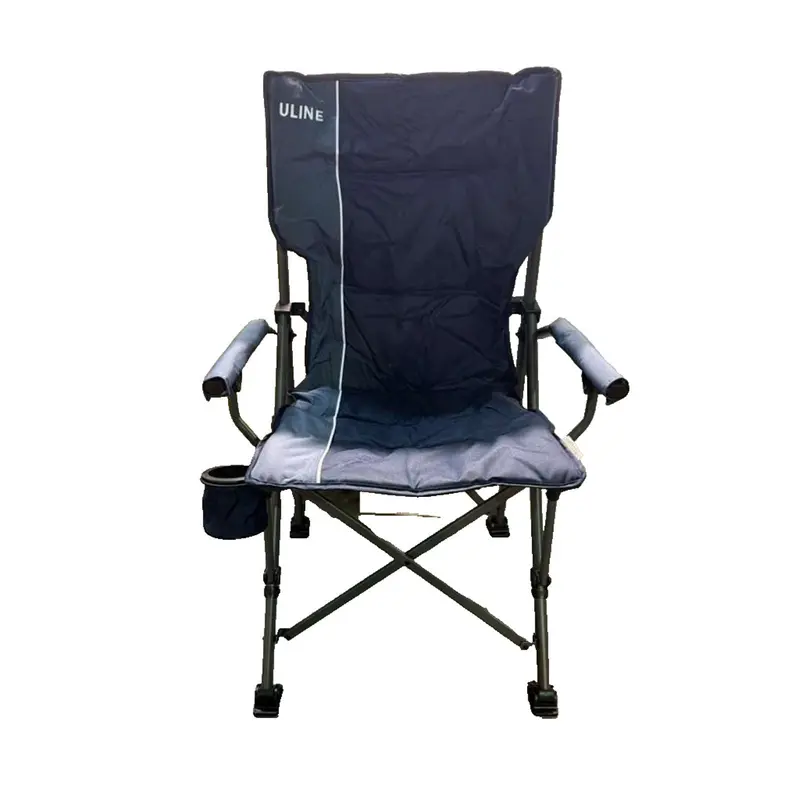 Uline S-25604Blu Folding Camping Chair – Durable Blue Outdoor Seat 1