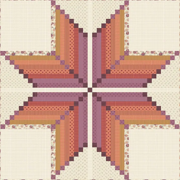 Virginia Star Jelly Roll Quilt Kit Pattern 1