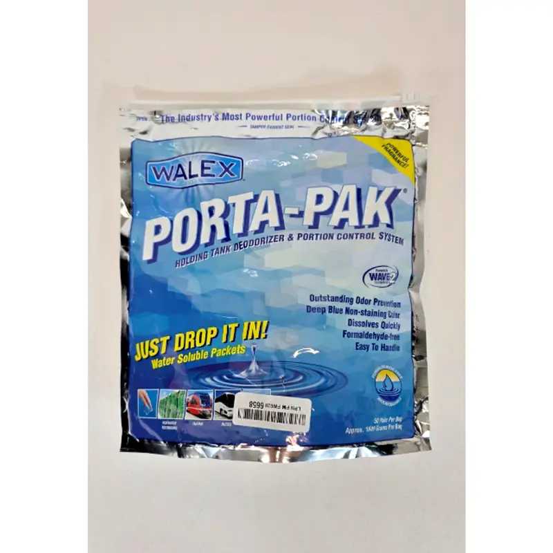 Walex Porta-Pak Deodorizer Drop-Ins – 50-Pack Sunglow Formula For Portable Toilets And Rv Holding Tanks 1