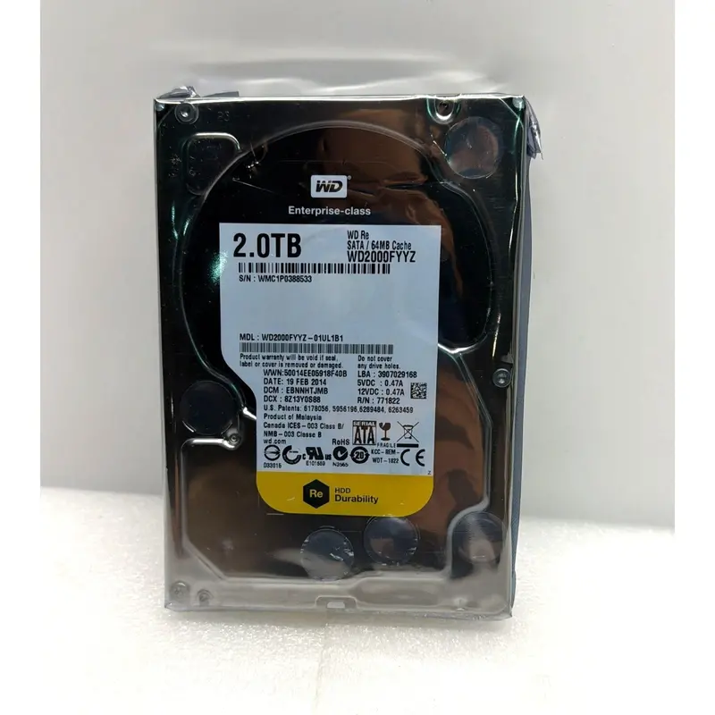 Wd Enterprise-Class Hdd – 2Tb Sata, 7200 Rpm, 64Mb Cache (Model Wd2000Fyyz-01Ul1B1) 1
