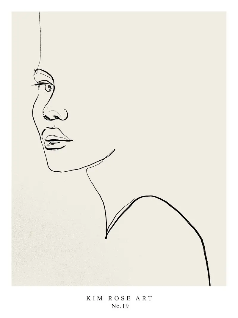 White Estella Abstract Print 1