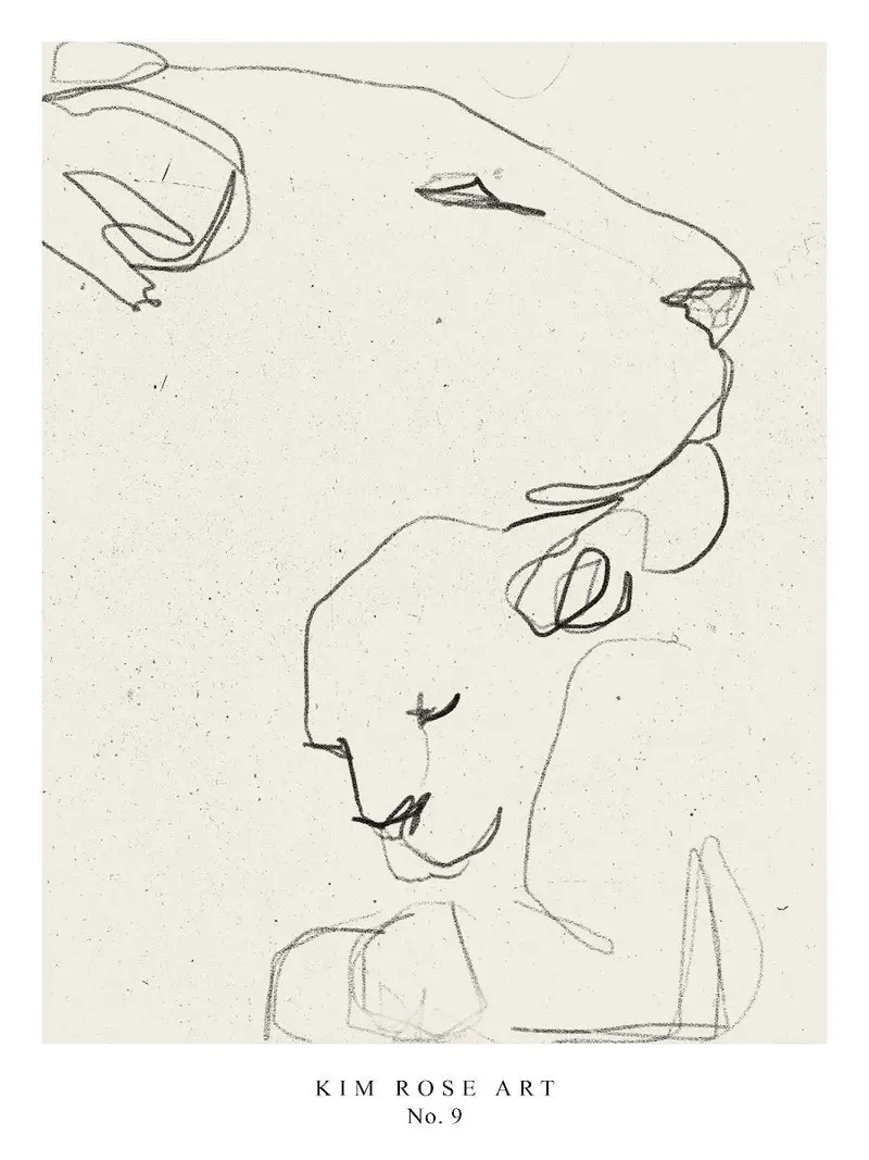 White Lioness Symbolic Art Print 1