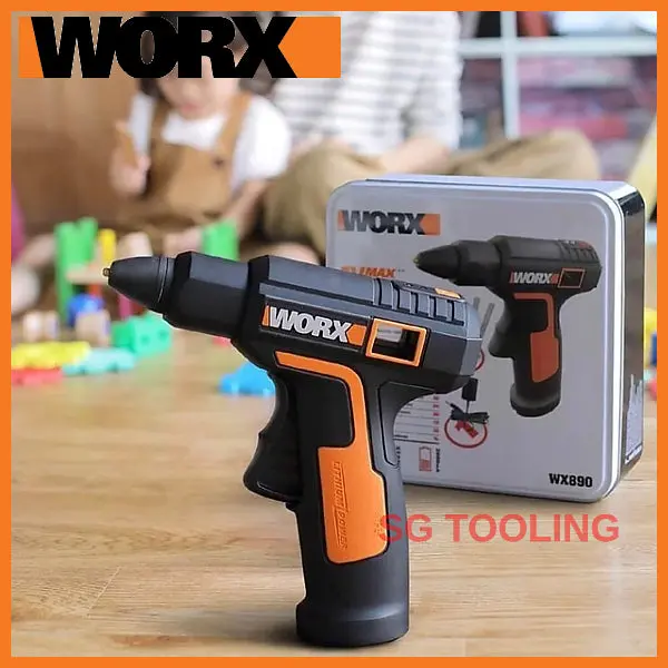 Worx Wx890 4V Lithium-Ion Hot Melt Glue Gun – Compact Electric Adhesive Applicator 1