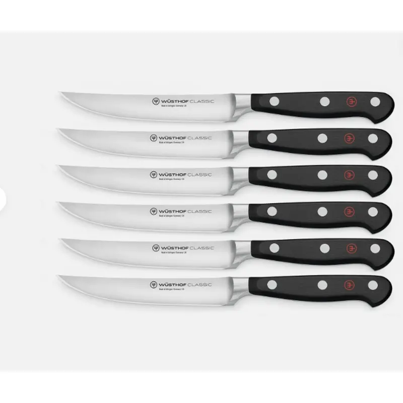 Wüsthof Classic 6-Piece Forged Steak Knife Set – Precision German Stainless Steel Blades 1