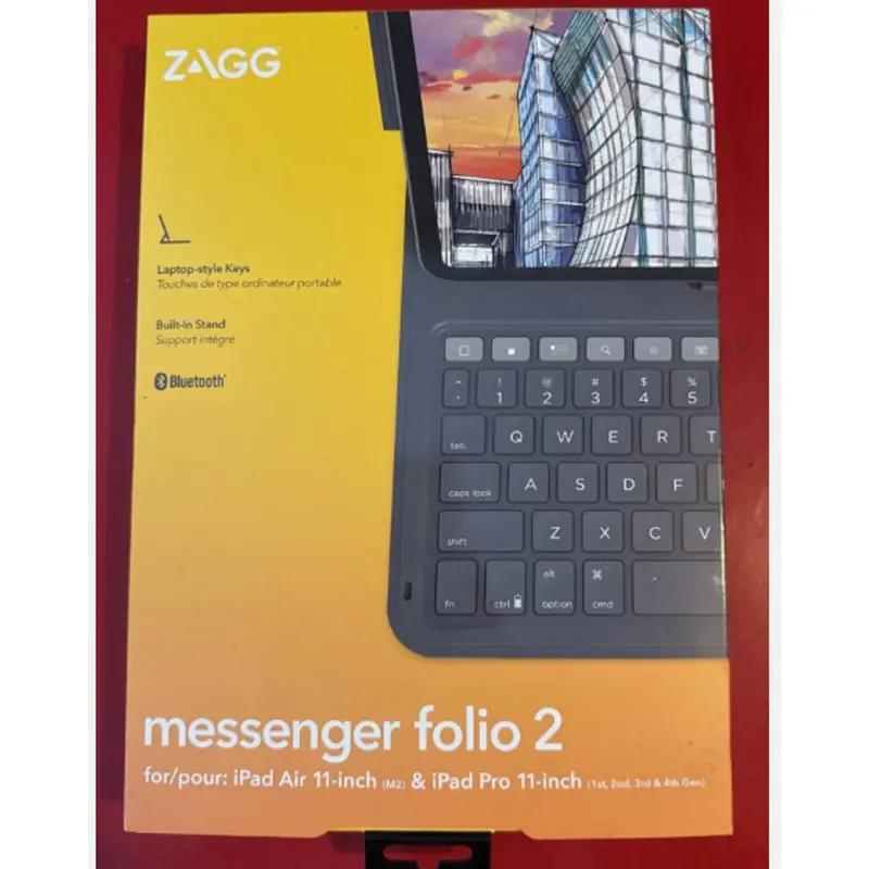 Zagg Messenger Folio 2 Bluetooth Keyboard Case For Ipad Air 11-Inch And Ipad Pro 11-Inch (Model 840390335777) 1