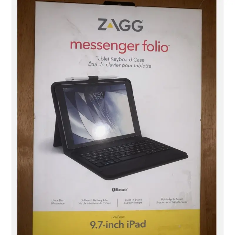 Zagg Messenger Folio For Ipad 9.7″ – Keyboard Case With Bluetooth Connectivity 1