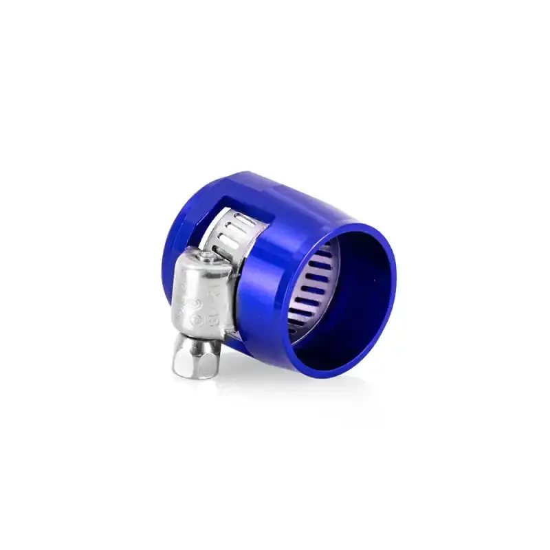 Mishimoto -8An Blue Anodized Aluminum Hex Finishers 1
